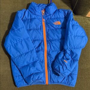The North Face Bright Blue Jacket with Orange Details